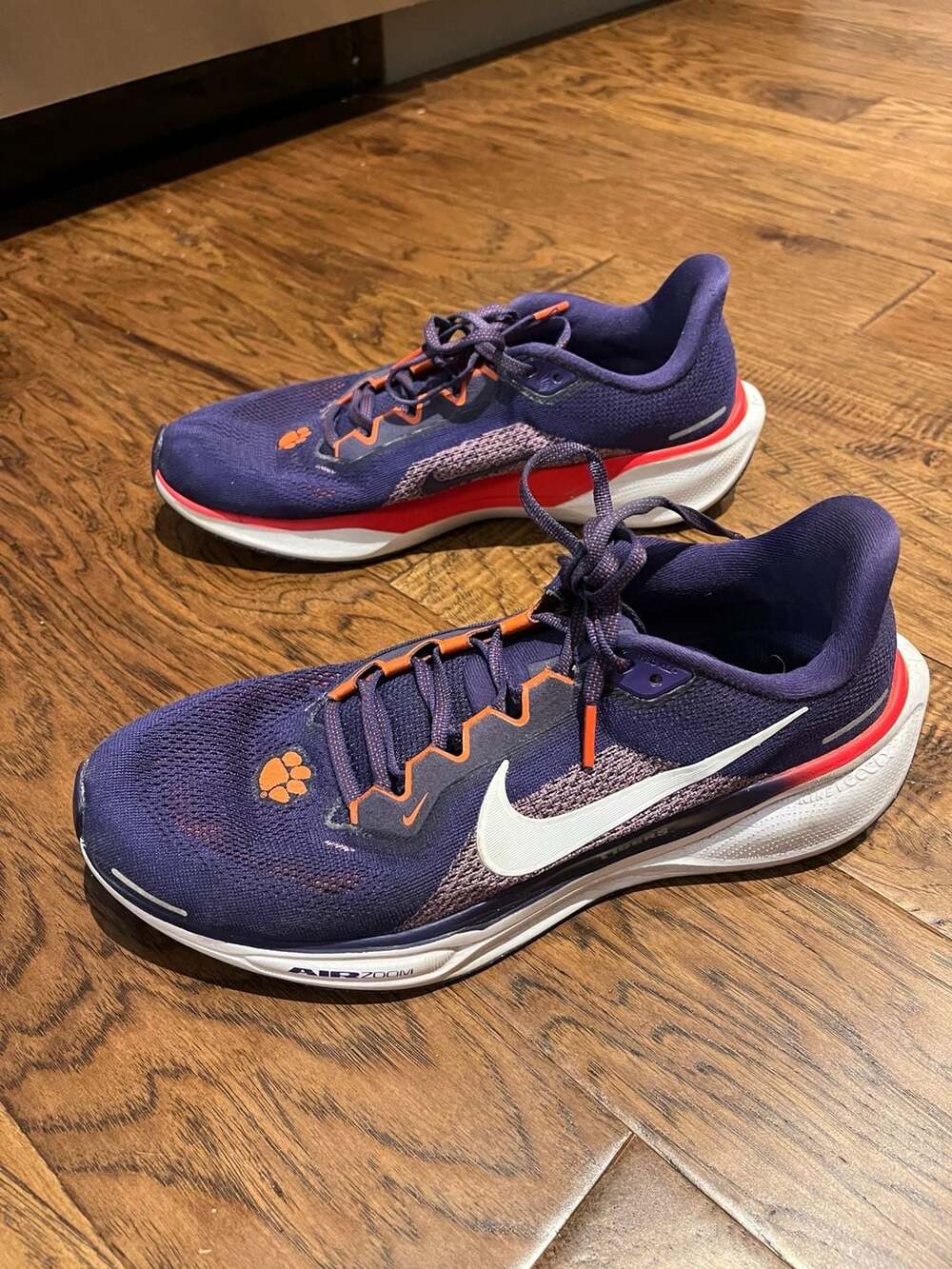 Nike Pegasus 41 Clemson Tigers Running Shoes Size 10.5